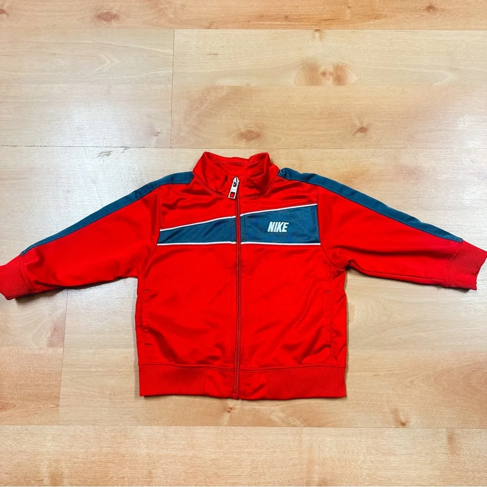 Nike Red & Gray Zip Up Track Jacket Baby Size 12M